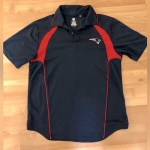 New England Patriots Navy Blue and Red polo shirt, size Small